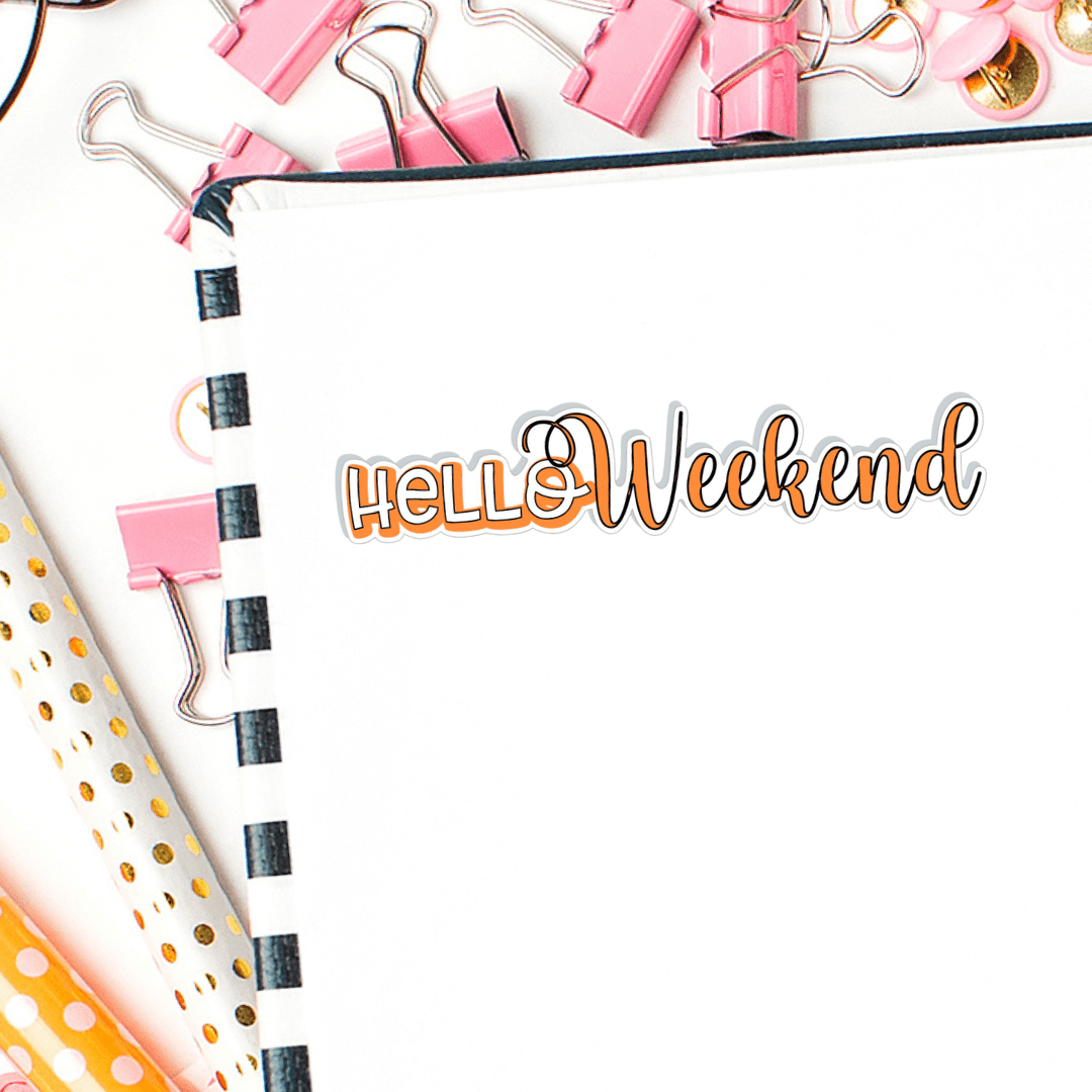 Hello Weekend Planner Stickers