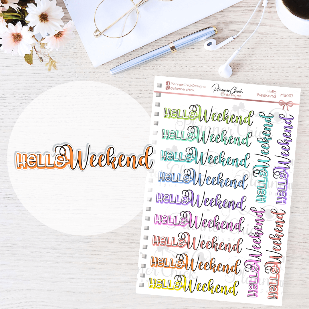 Hello Weekend Planner Stickers