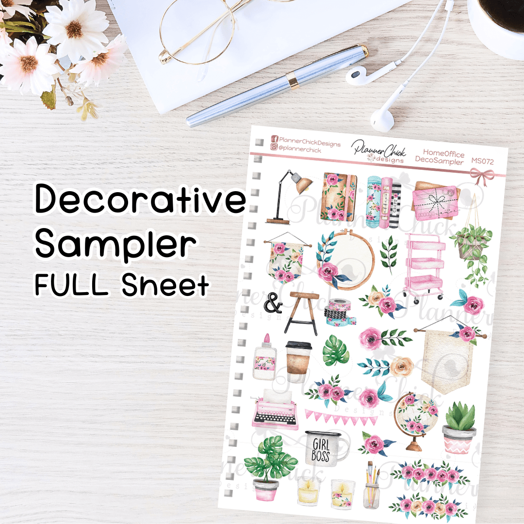 Home Office ~ Decorative Sampler (FULL sheet!)