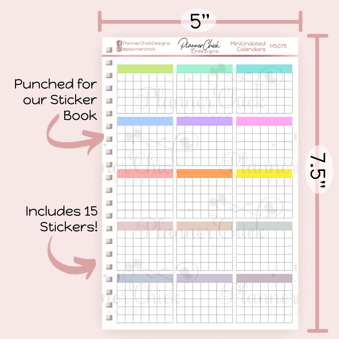 Mini Undated Calendars