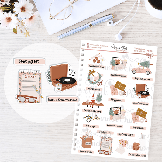 Christmas Bucket List Planner Stickers