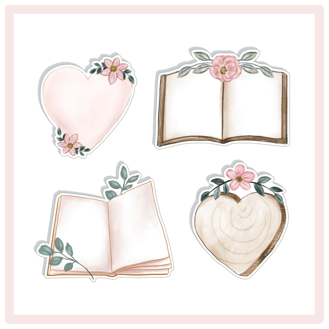 Pretty Books & Heart Shapes