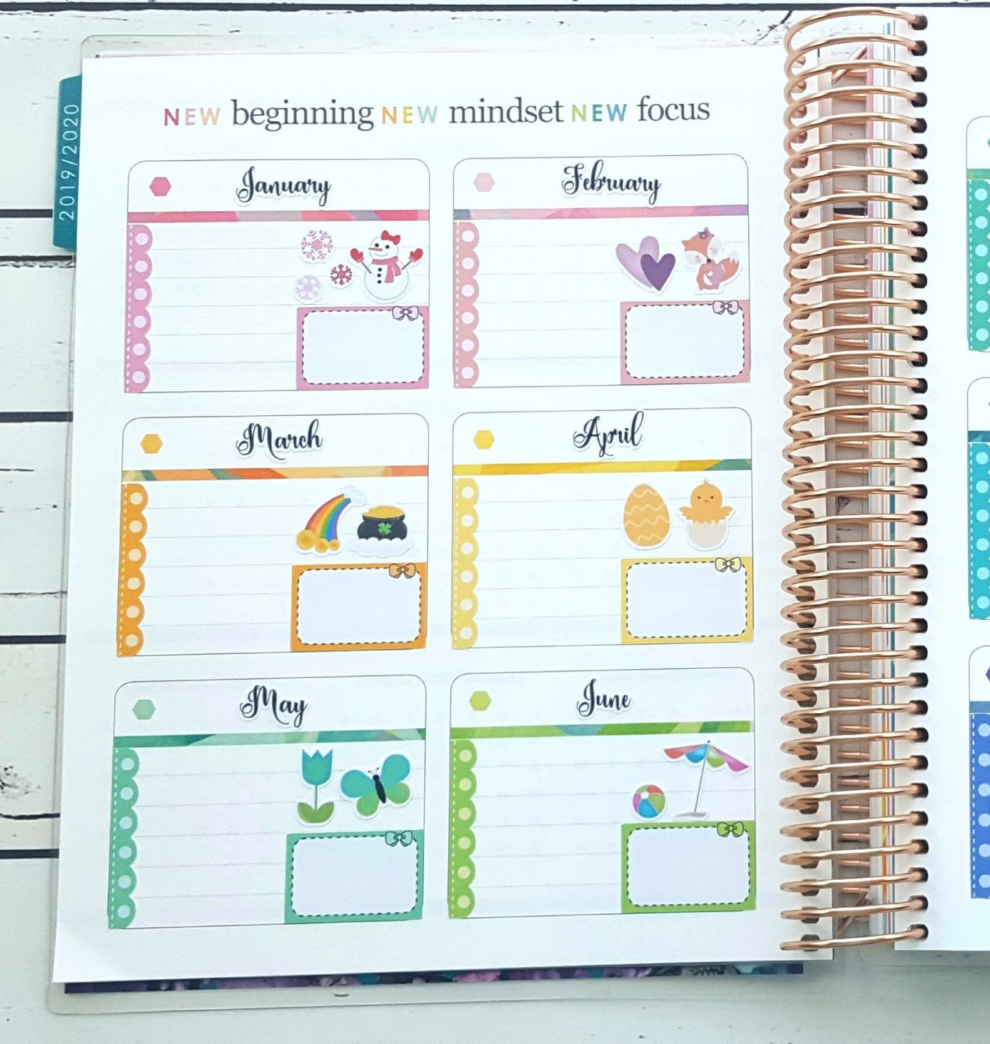 Yearly Kit ~ By the Month (TWO sheets)