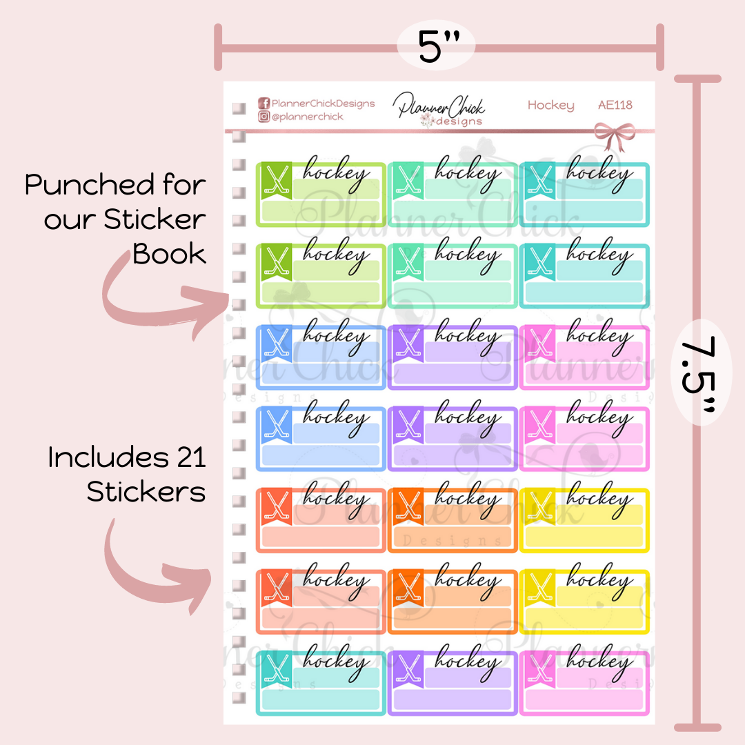 Hockey Planner Stickers