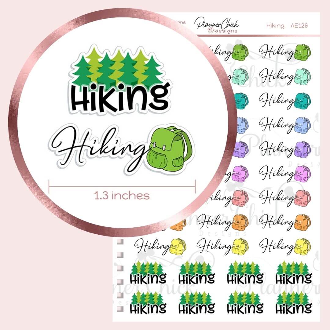 Hiking Planner Stickers