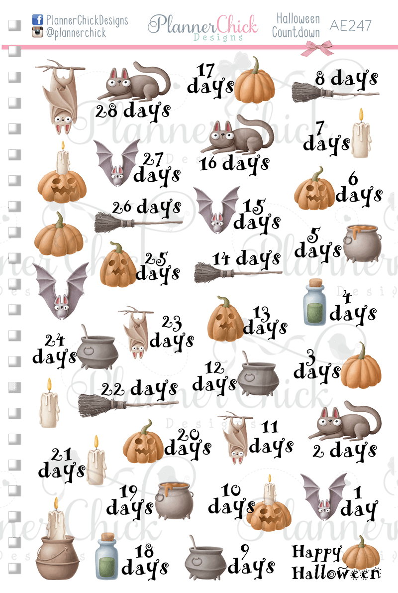 Vintage Halloween Countdown