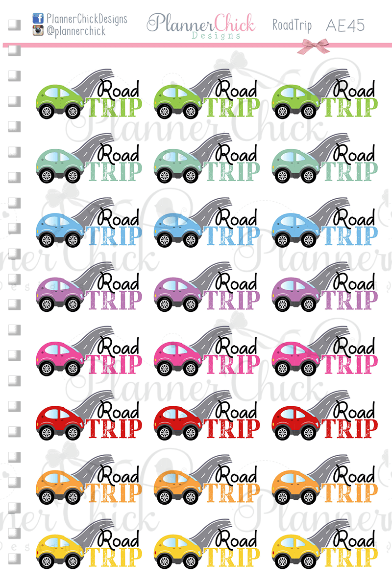 Road Trip Planner Stickers