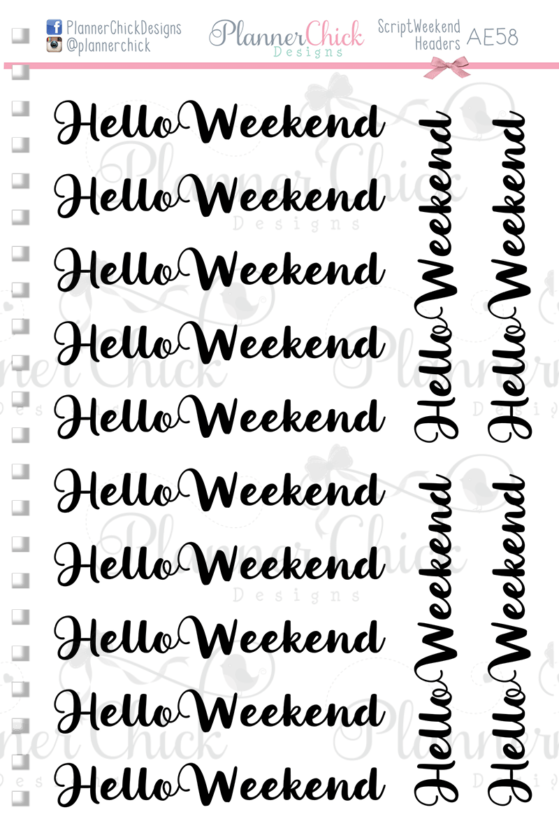 Script Weekend Headers