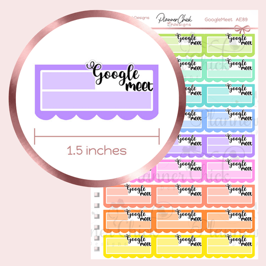 Google Meet Planner Stickers