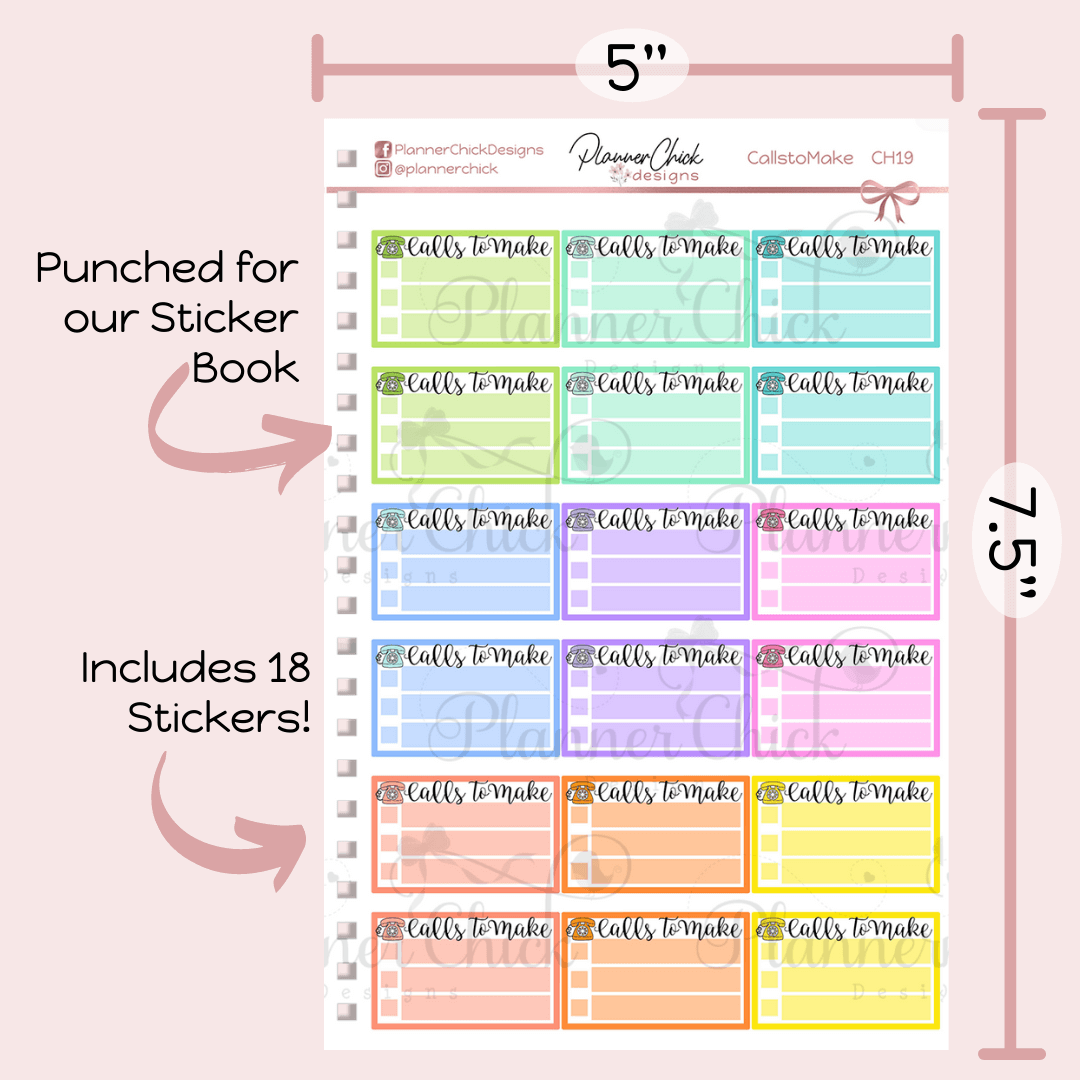 Calls to Make Planner Stickers