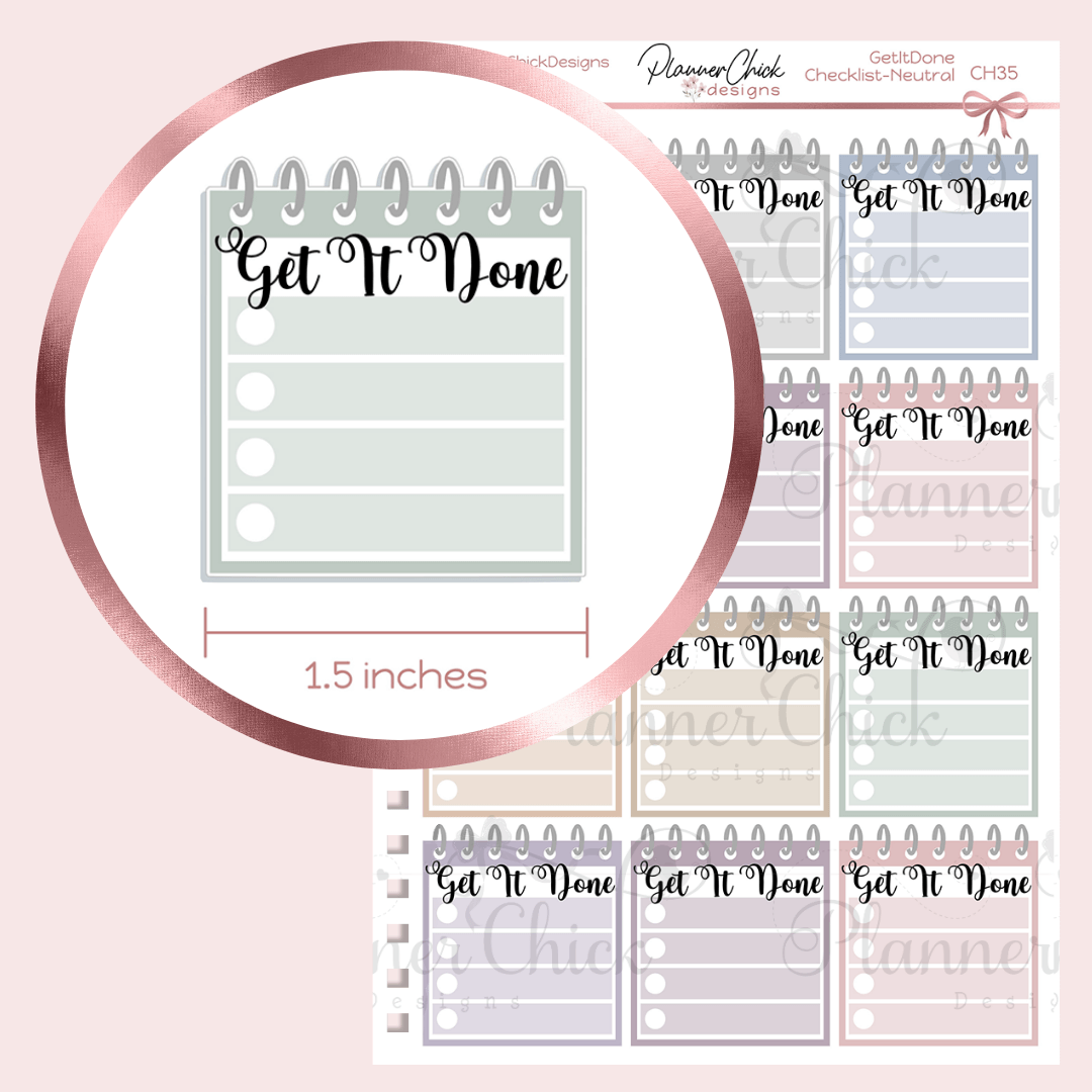 Get It Done Checklists