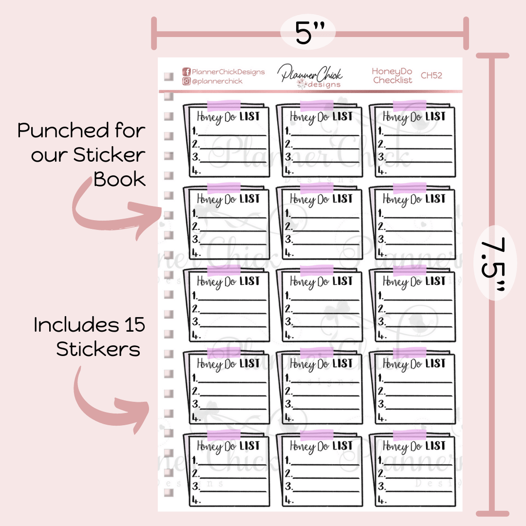 Honey Do Checklist