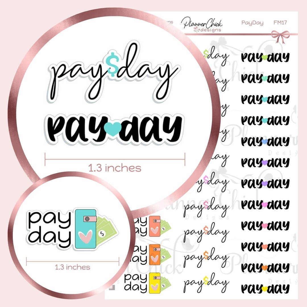 Pay Day Planner Stickers