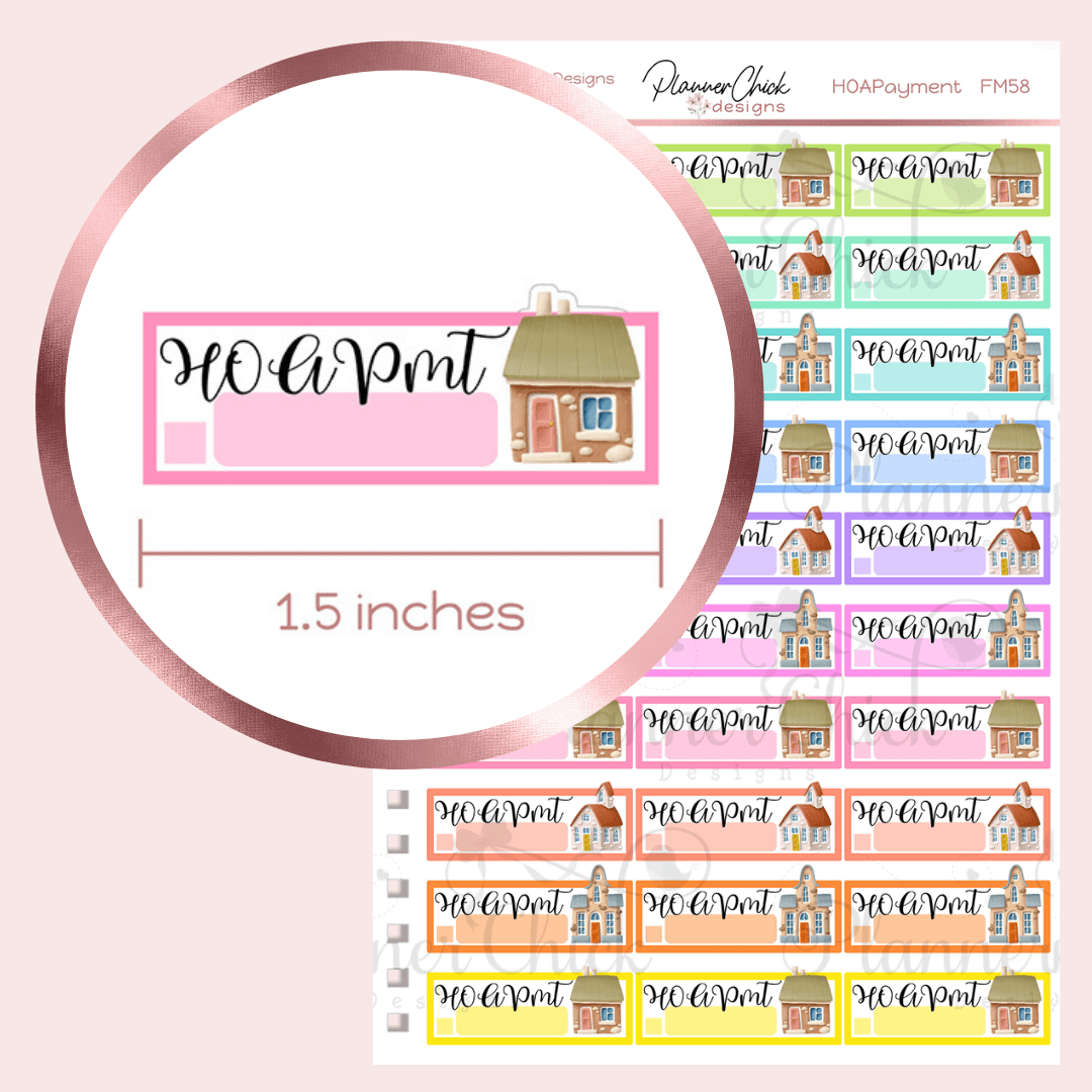 HOA Payment Planner Stickers