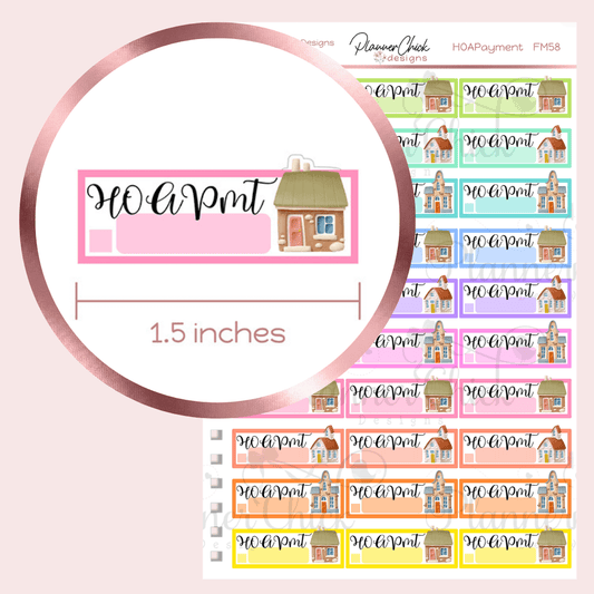 HOA Payment Planner Stickers