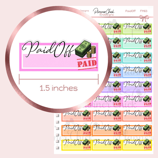 Paid Off Planner Stickers