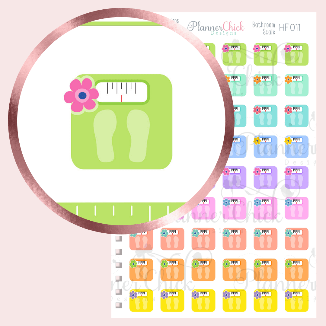 Bathroom Scales Planner Stickers