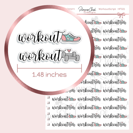 Workout Script Planner Stickers