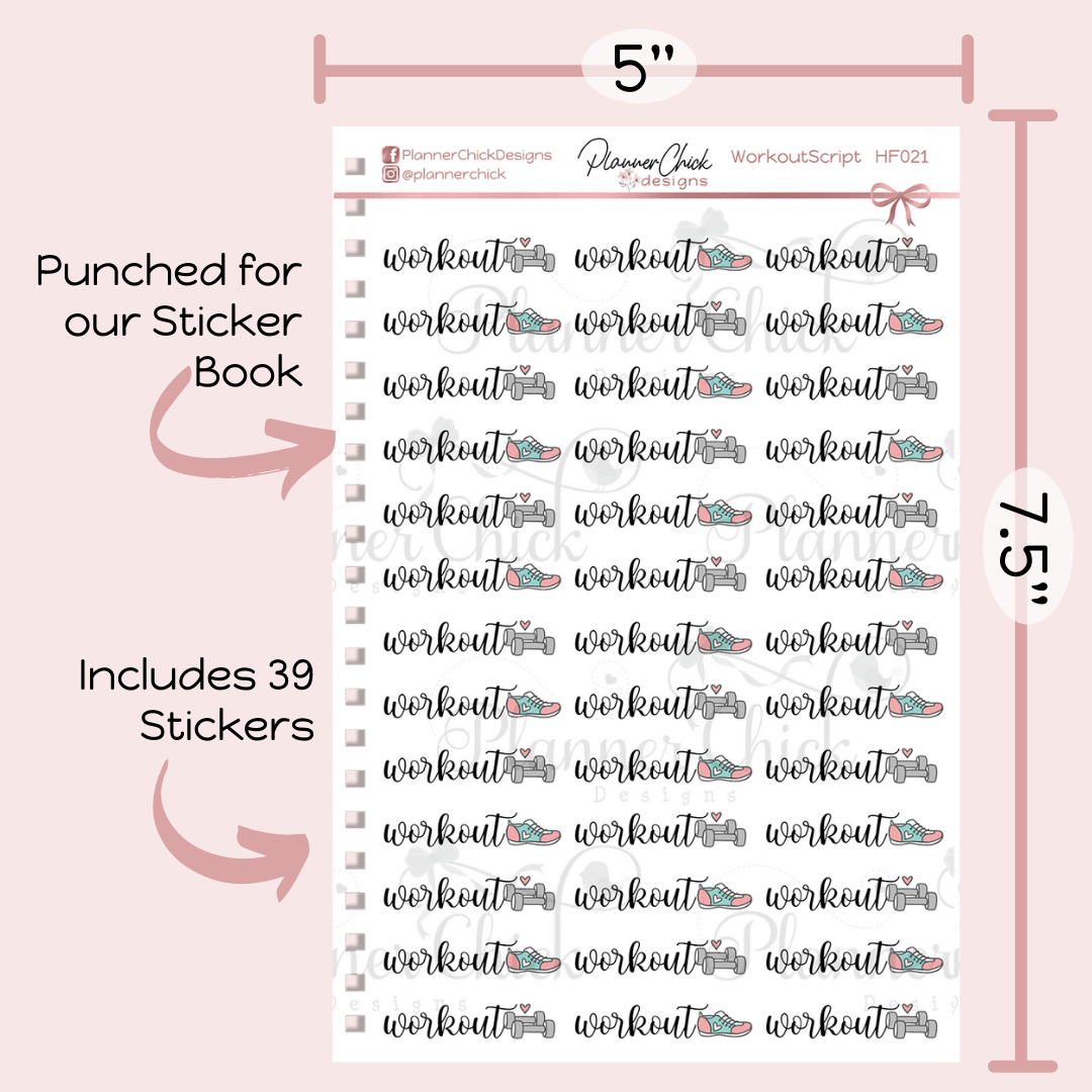 Workout Script Planner Stickers