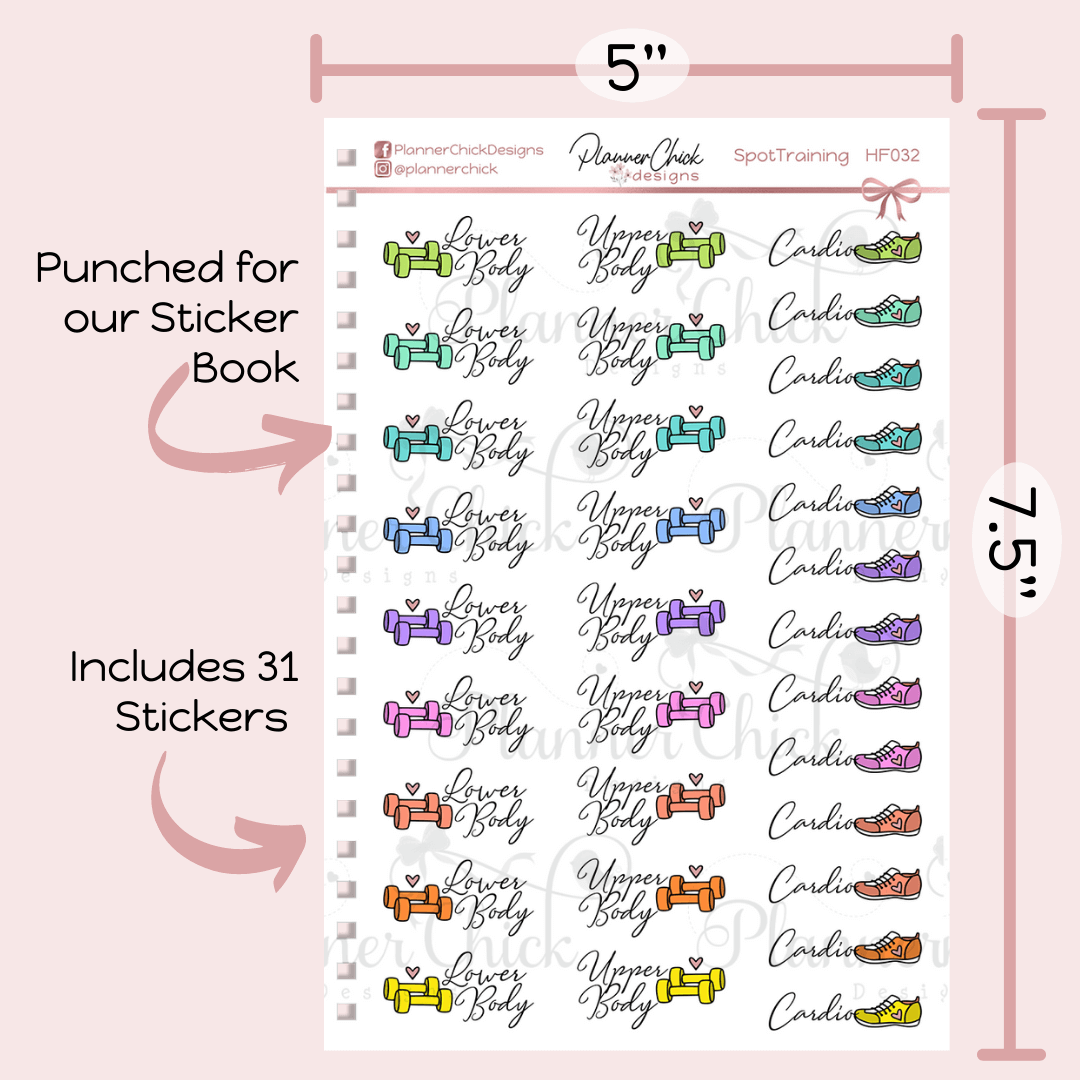 Spot Training Planner Stickers