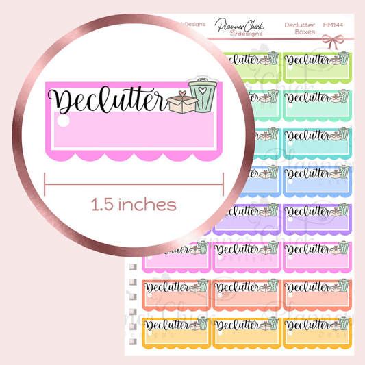 Declutter Planner Stickers