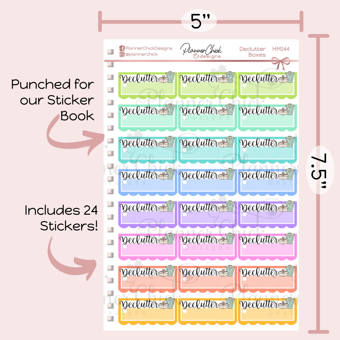 Declutter Planner Stickers