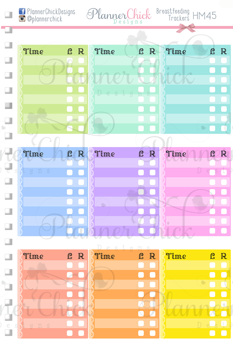 Breastfeeding Tracker Planner Stickers