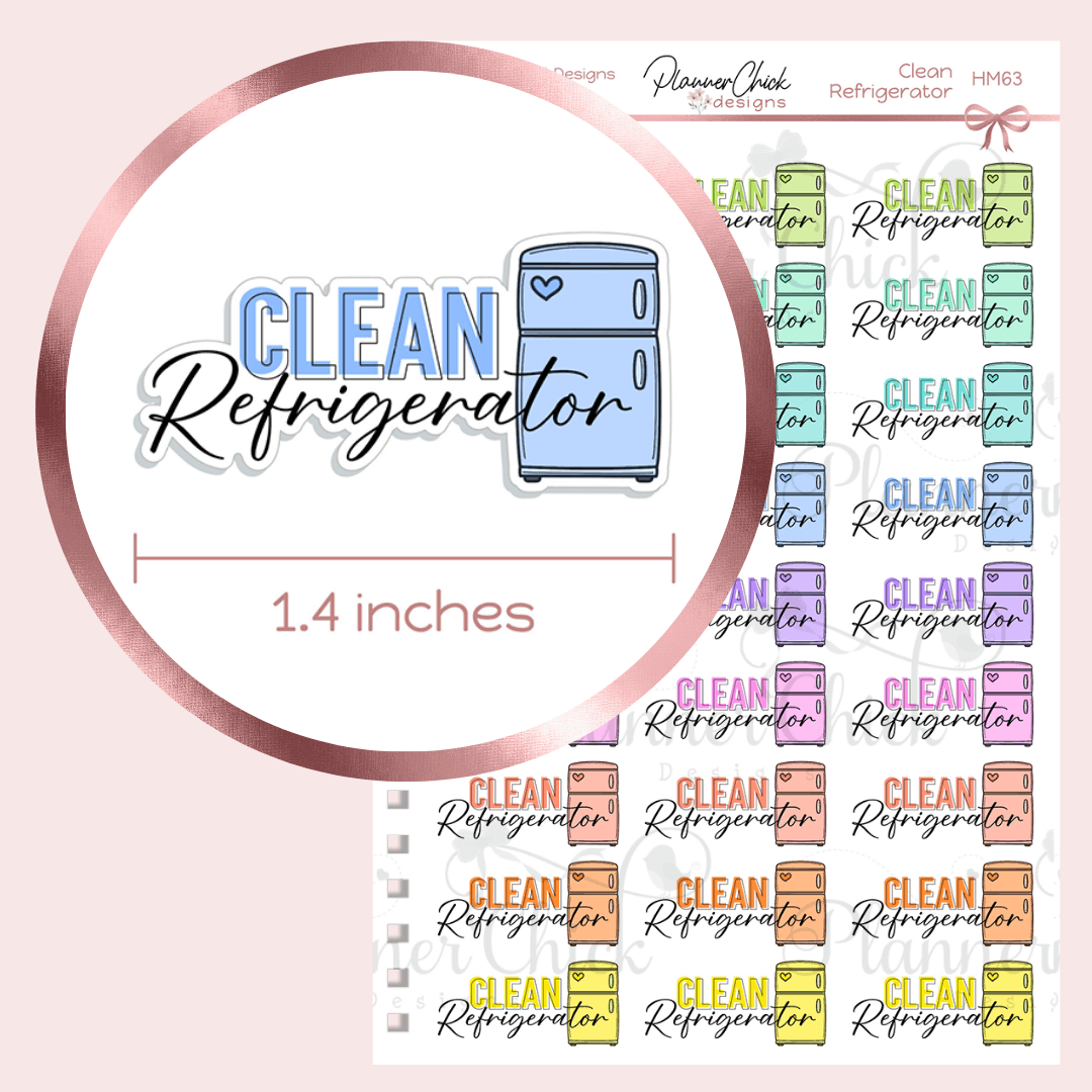 Clean Refrigerator Planner Stickers