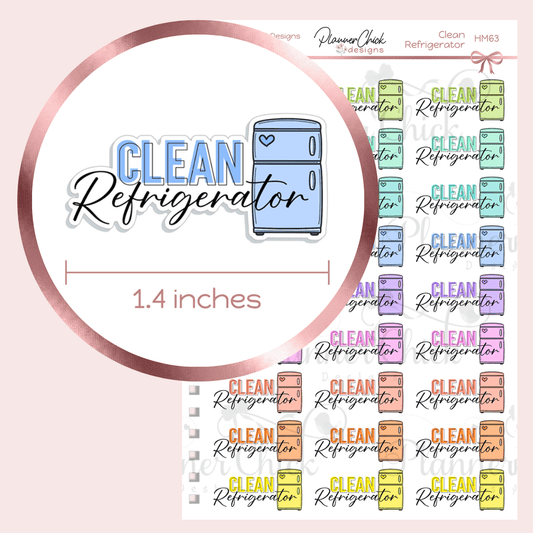 Clean Refrigerator Planner Stickers