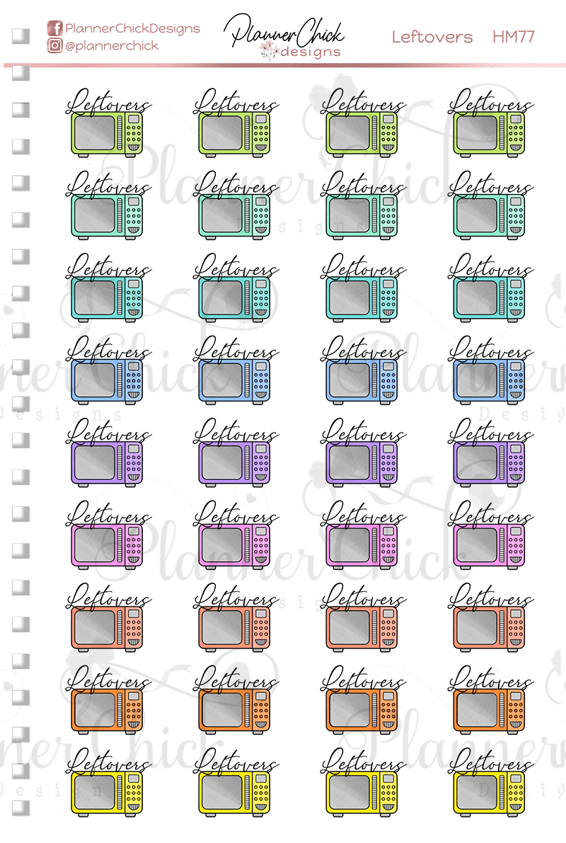 Leftovers Planner Stickers