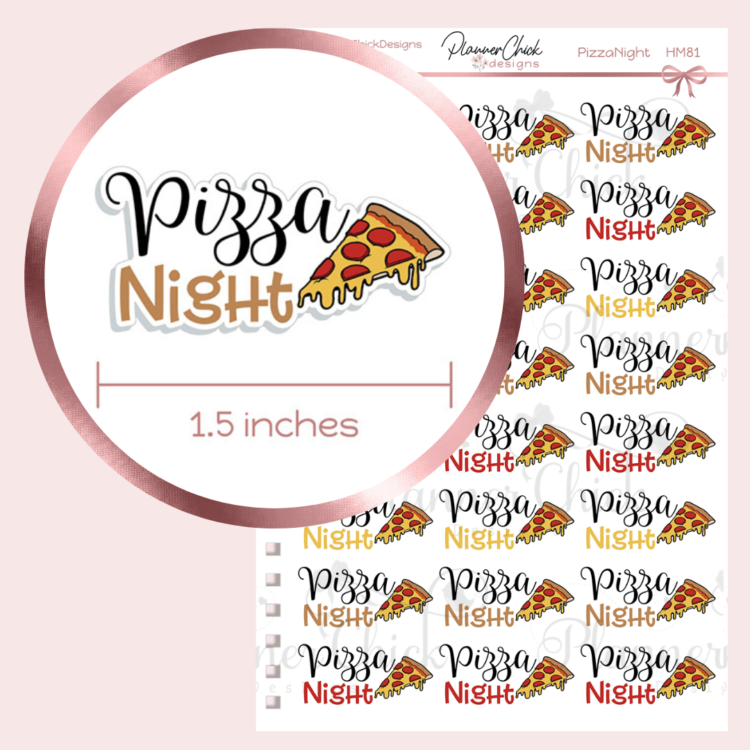 Pizza Night Planner Stickers