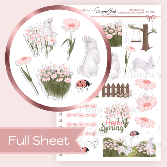 Hello Spring ~ Decorative Samplers (FULL Sheet!)