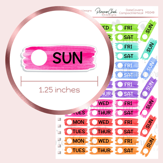 Date Covers for Compact Vertical & Personal