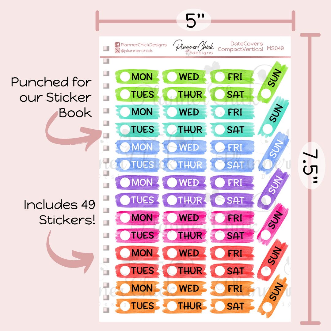 Date Covers for Compact Vertical & Personal