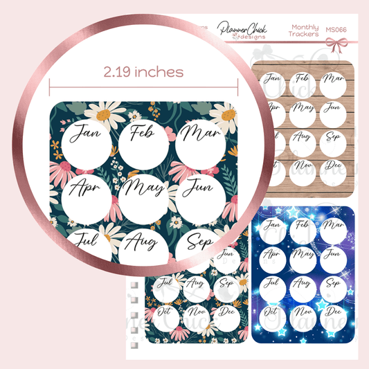 Monthly Tracker Planner Stickers