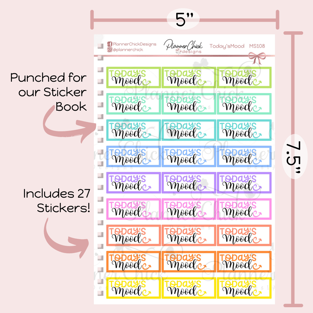 Mood Tracker Planner Stickers