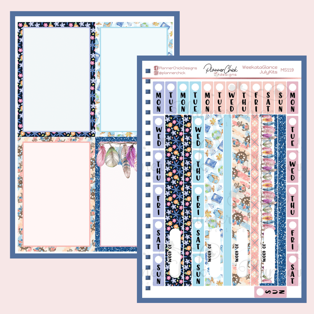 A5 Week-at-a-Glance Kit ~ July