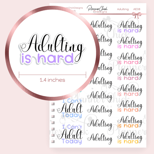 Adulting Scripts Planner Stickers