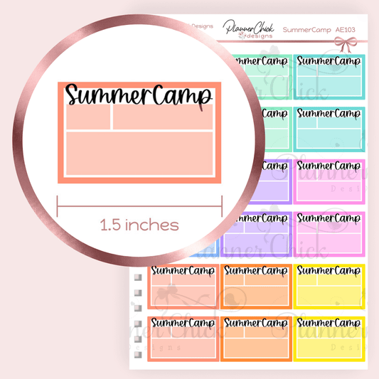 Summer Camp Planner Stickers