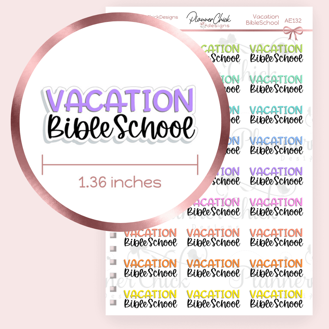 VBS Planner Stickers