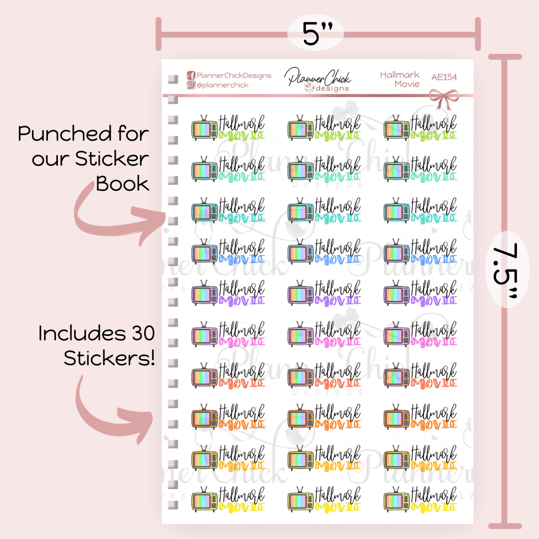 Hallmark Movie Planner Stickers