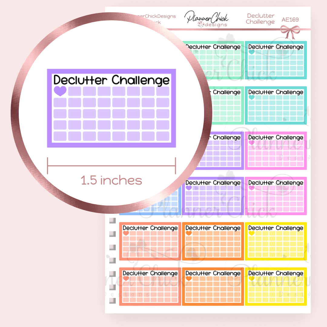 Declutter Challenge Planner Stickers