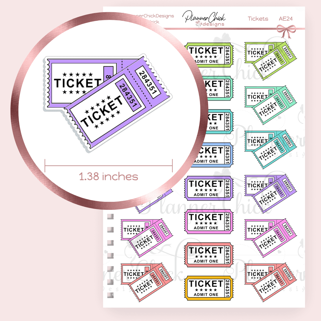 Tickets Planner Stickers