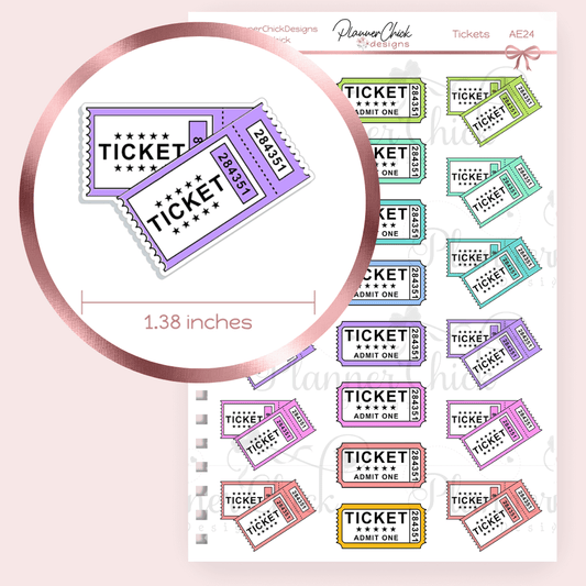 Tickets Planner Stickers