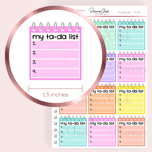 Ta-Da List Planner Stickers