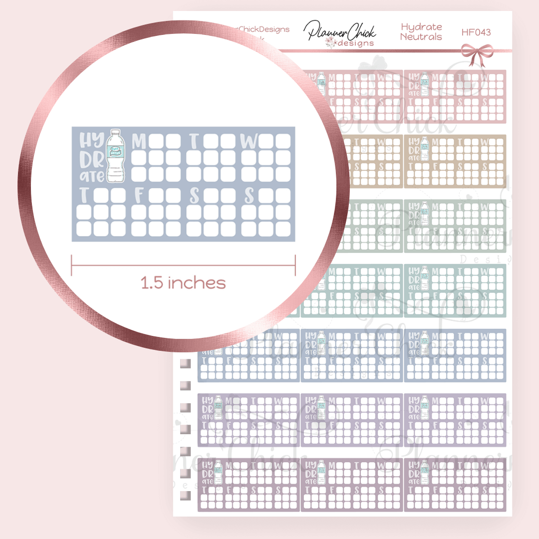 Weekly Hydrate Trackers ~ Neutral