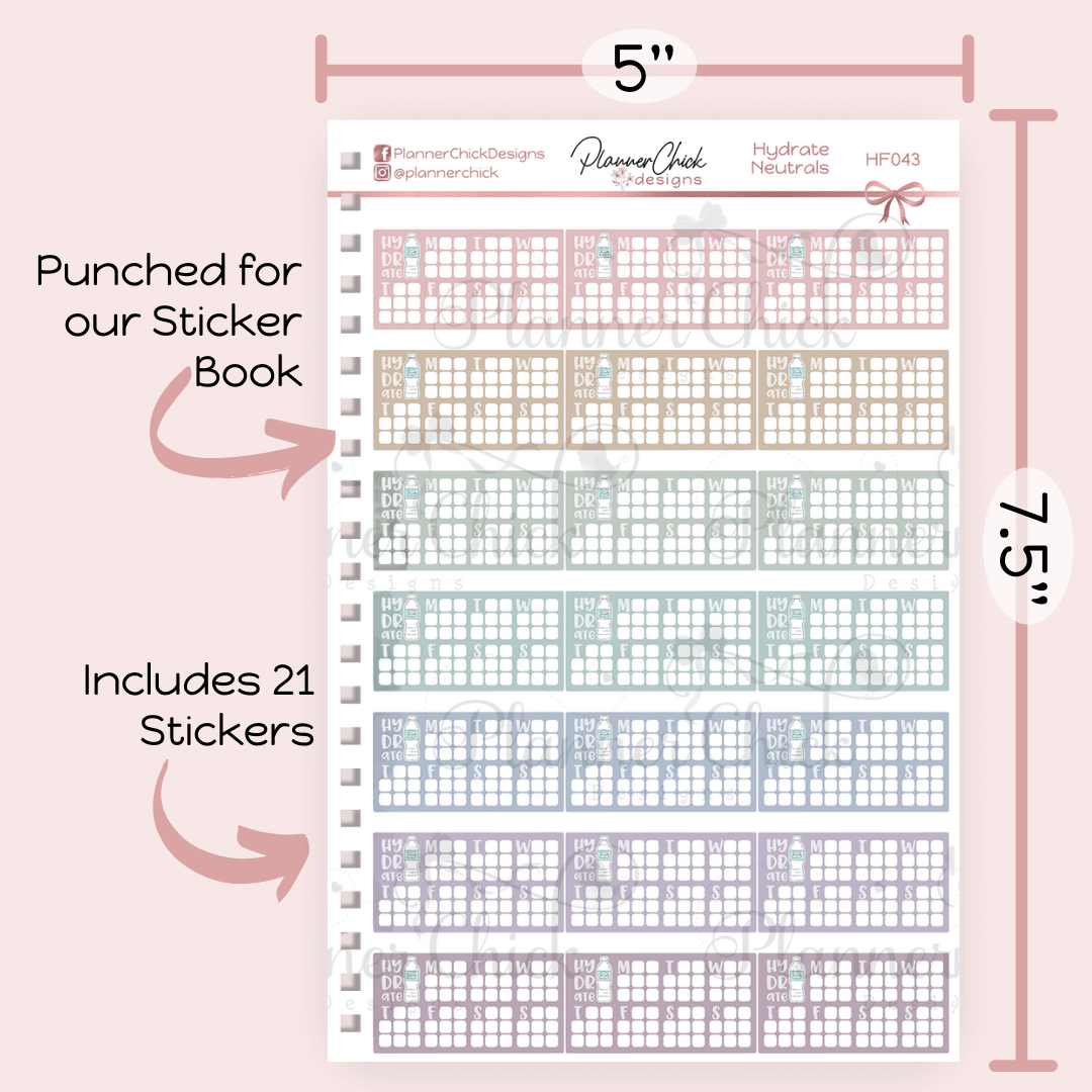 Weekly Hydrate Trackers ~ Neutral