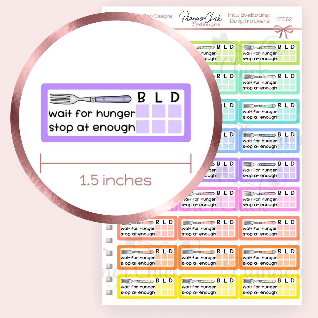 Intuitive/Mindful Eating Daily Trackers