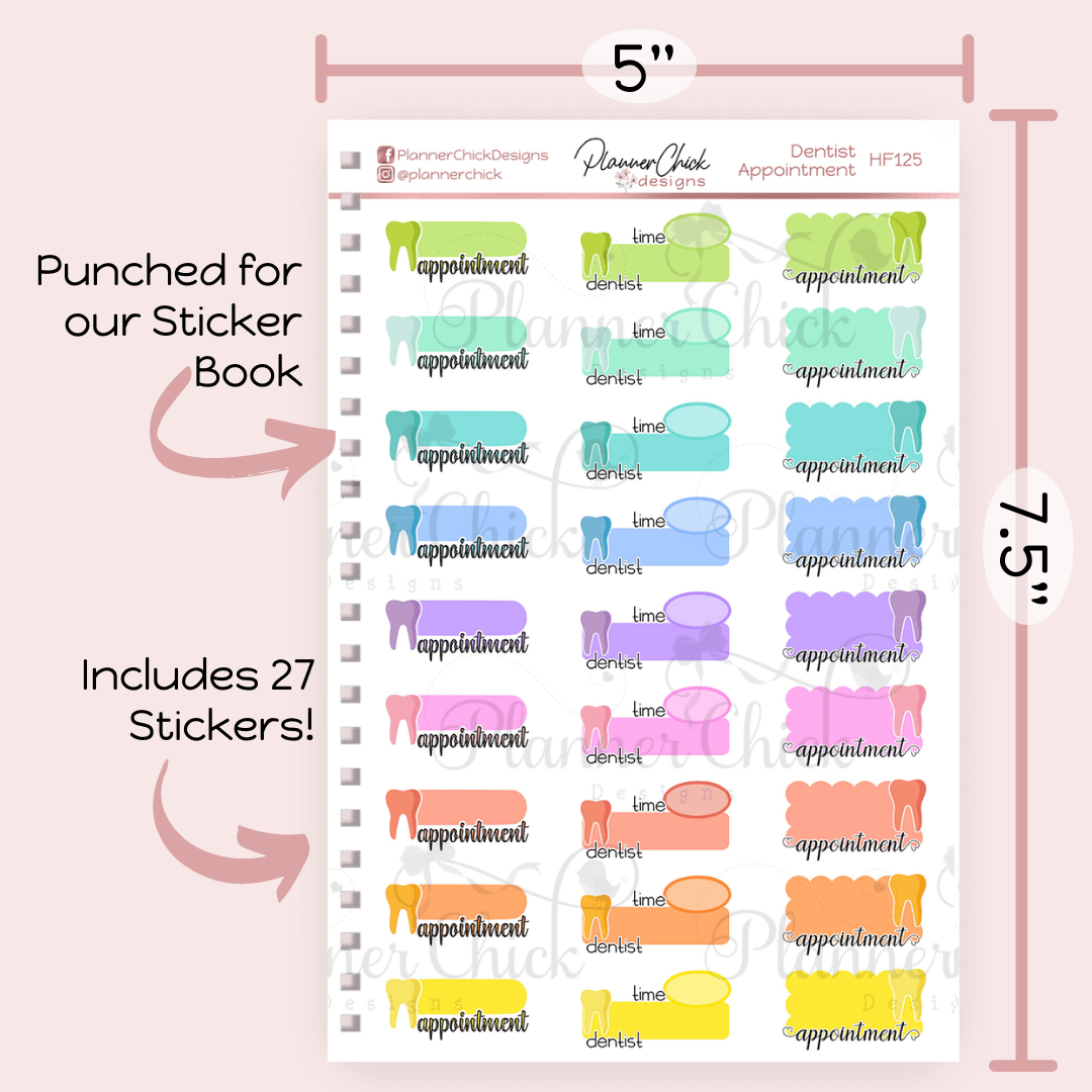 Dentist Appointment Planner Stickers