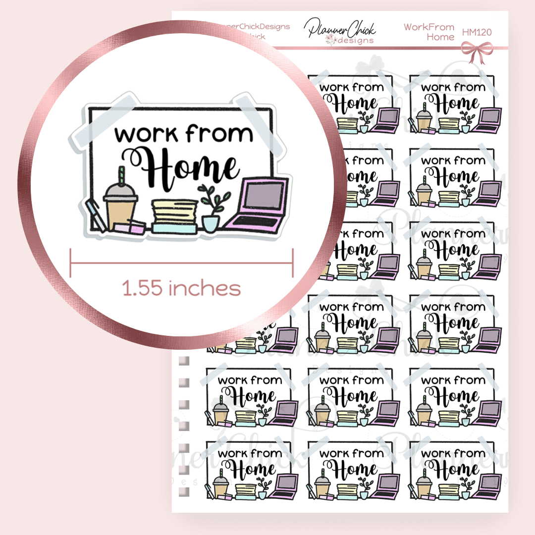 Work From Home Planner Stickers